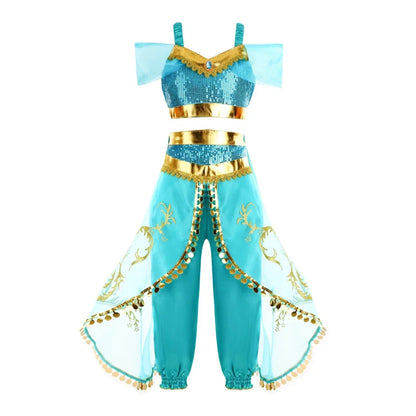 Halloween Party Princess Dress Kids Jasmine Costume