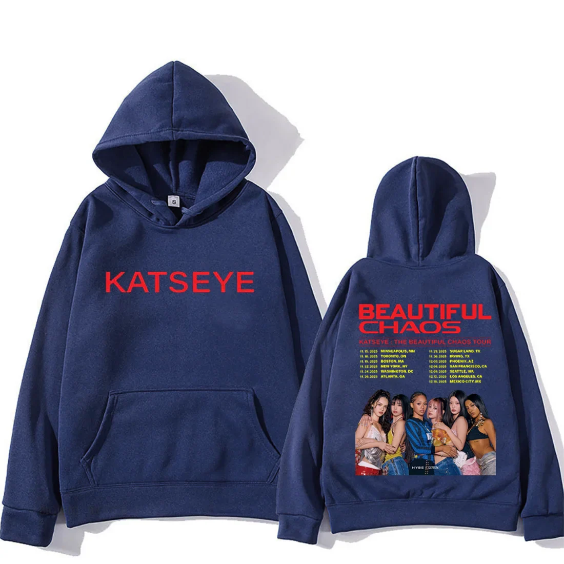 THE BEAUTIFUL CHAOS TOUR Fashion pop Hoodie Men Women's vintage clothes Fleece Long sleeve pullovers oversized hoodies