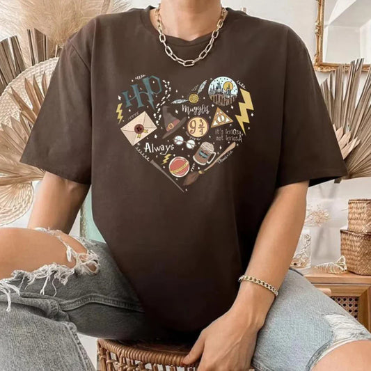 HP Magic Movie Inspired Shirt Wizard School Home Castle T-Shirt 9 3/4 Always Wizarding World Tees Matching Universal Trip Tshirt