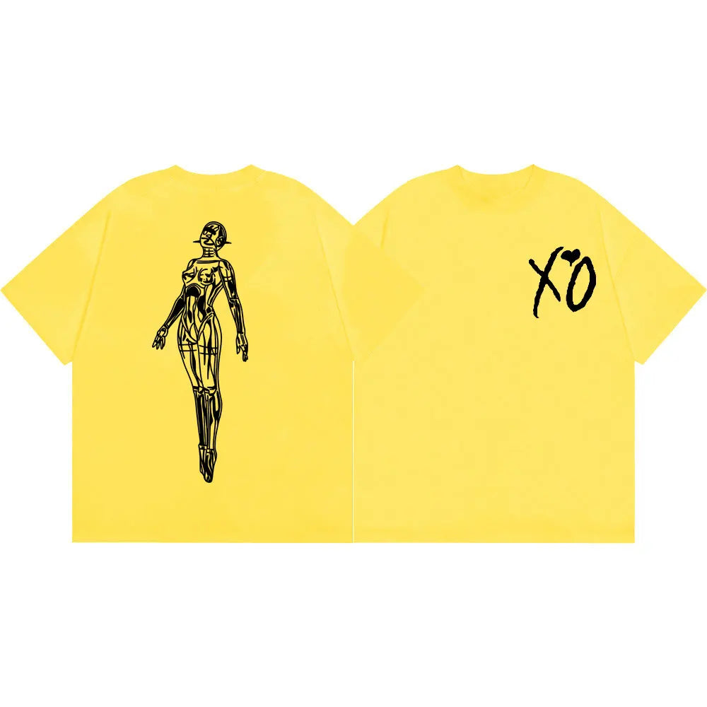 Rapper The Weeknd Merch T-shirt Men Women Clothing Fashion Hip Hop Short Sleeve T-shirts Summer Casual Loose 100%cotton T Shirts