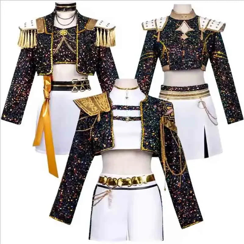 Hot Selling Korean Style Woman Suit Halloween Cosplay Hot Woman Show Costume Black Shiny Suit Halloween Birthday Party Costume