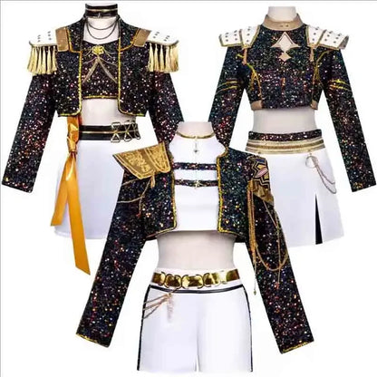 Hot Selling Korean Style Woman Suit Halloween Cosplay Hot Woman Show Costume Black Shiny Suit Halloween Birthday Party Costume