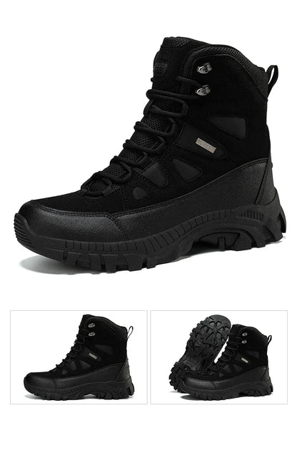 Men Tactical Boots Lace Up Military Army Boot Unisex Work Hiking Shoe Desert Waterproof Brand Climbing Shoe Male Ankle Size Plus
