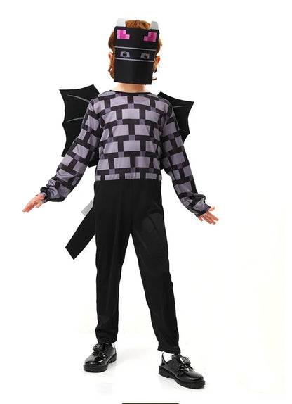 Game Craft My 3D Jumpsuit World Cosplay Costumes Halloween Boys Dragon Mine Outfit Bodysuit Carnival Party Stage Performance