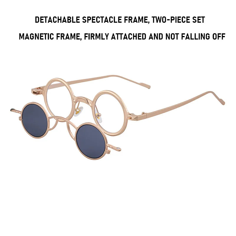 Steampunk Sunglasses For Men Metal Frame Vintage Retro Round Fashion Glasses Punk Dropshipping Gafas De Sol Lunette De Soleil