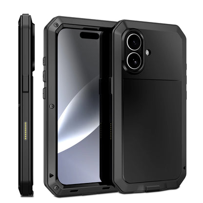 جراب حماية متين من الألومنيوم والمعدن لهواتف iPhone 17 16 15 14 13 Mini 12 Pro 11 XS Max XR 16e مقاوم للصدمات