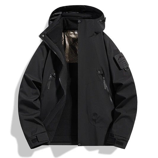 New Autumn and Winter Graphene Heating Cold Warm Insulation Men's Women's Three in One Jacket Waterproof Windproof Assault Suit