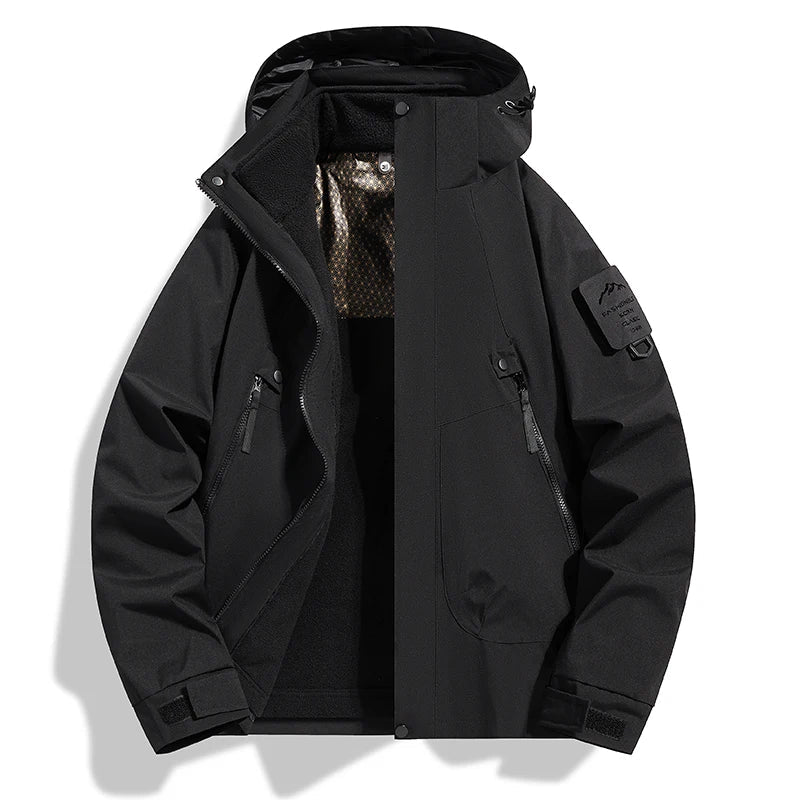 New Autumn and Winter Graphene Heating Cold Warm Insulation Men's Women's Three in One Jacket Waterproof Windproof Assault Suit