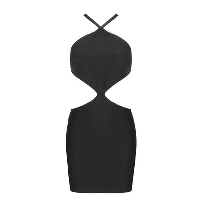 Summer Fashion Women's Sleeveless Hollow Out Bandage Dress Backless Bodycon Sexy Elegant Club Evening Party Mini Dresses