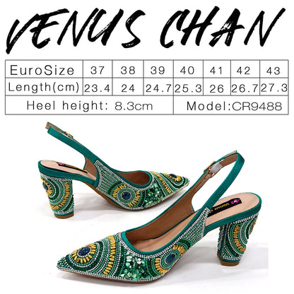 Elegant Italian Design Women's Party Shoes With Matching Handbag - Perfect for Hot African Weddings Stylish Heels and Bag Set