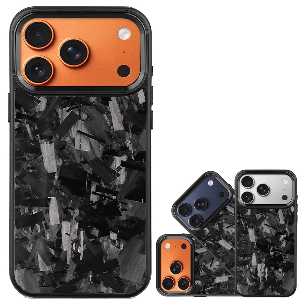 Real Premium Forged Carbon Fiber Phone Case For iPhone 17 Pro Max Air Shockproof Anti-slip Magnetic Wireless Charging Cover