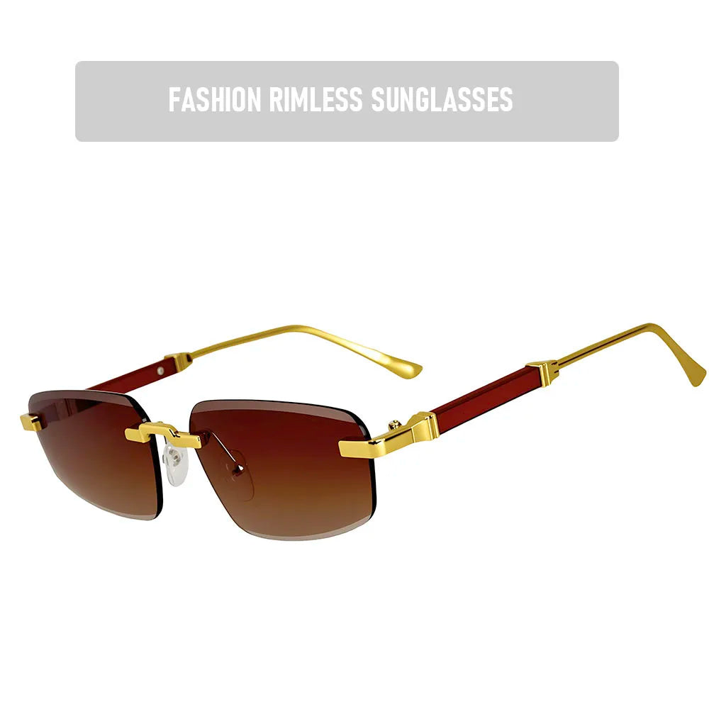 Rimless Sunglasses Women 2026 UV400 Protection Fashion Glasses Vintage Sunscreen Shades Lentes De Sol Mujer Lunette Soleil Femme