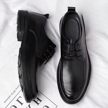 2024 New Men's Height Increasing Soft Leather Breathable Casual Business Elevator Shoes