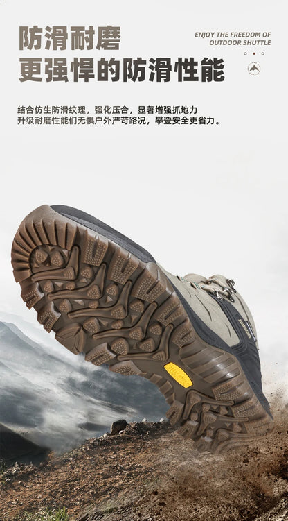 Hiking shoes Men's waterproof hunting Boots Tactical Desert Combat Ankle trekking Boots Male Women warm Leather Sneakers