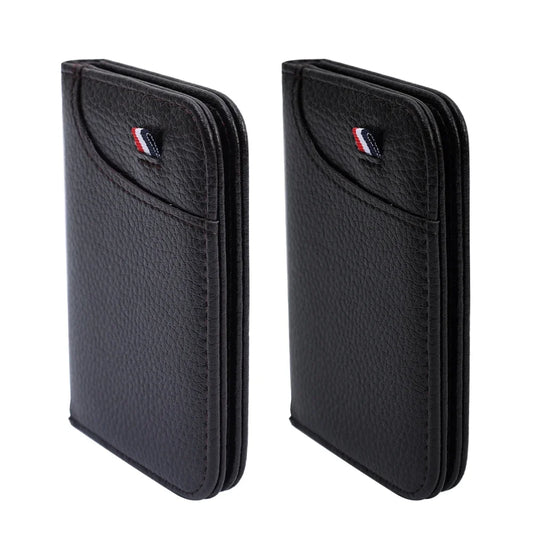 Porte-cartes de crédit mince portable en cuir PU Mini portefeuille super fin pour hommes Petit portefeuille porte-monnaie