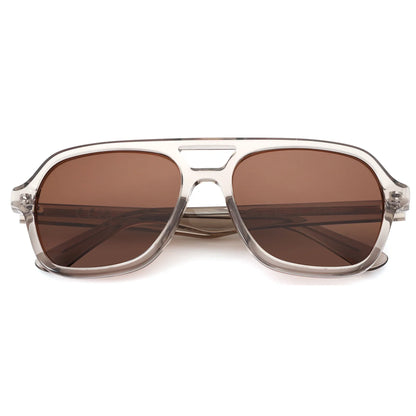 Acetate Pilot Polarized Prescription Sunglasses For Women Double Bridge UV400 Myopia Protection Grade Shade