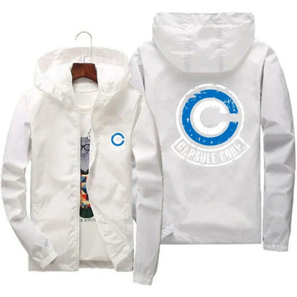 Capsule Corp Cool Dynocaps Anime Gym Men's Hooded Sports Shirt Men's Spring and Autumn Hooded Fishing Outdoor Sports Jacket