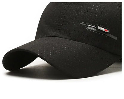 Summer Small Leather Label Quick-dry Baseball Cap Outdoor Sports Running Duck Cap Fashion Trend Simple Hat Men