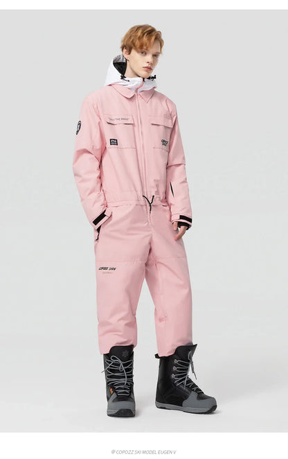 Winter Ski Suit Men Women Waterproof Warm Ski Overalls Outdoor Sports Snowboard One Piece Ski Jumpsuit Skiing Clothing