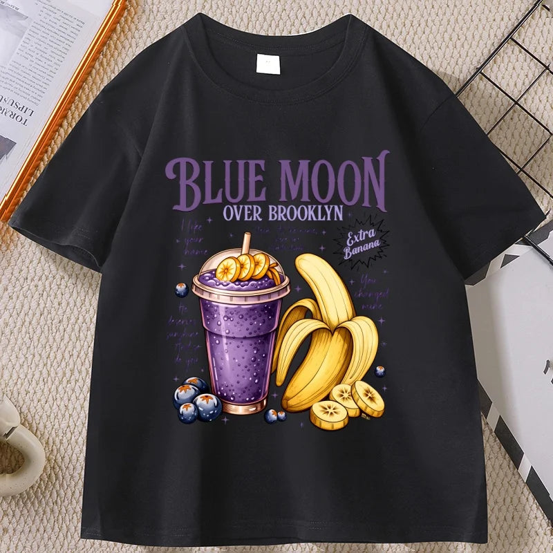 Blue Moon Over Brooklyn T Shirt Men Women Heated Rivalry Extra Banana Smoothie Tshirt Romance Book Movie T-shirt Men's Clothing