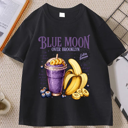 Blue Moon Over Brooklyn T Shirt Men Women Heated Rivalry Extra Banana Smoothie Tshirt Romance Book Movie T-shirt Men's Clothing