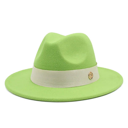 New Fedora Hat for Women Winter Elegant Fashion Formal Wedding Decorate Church Cap Panama Party Jazz Hat Chapeau Femme