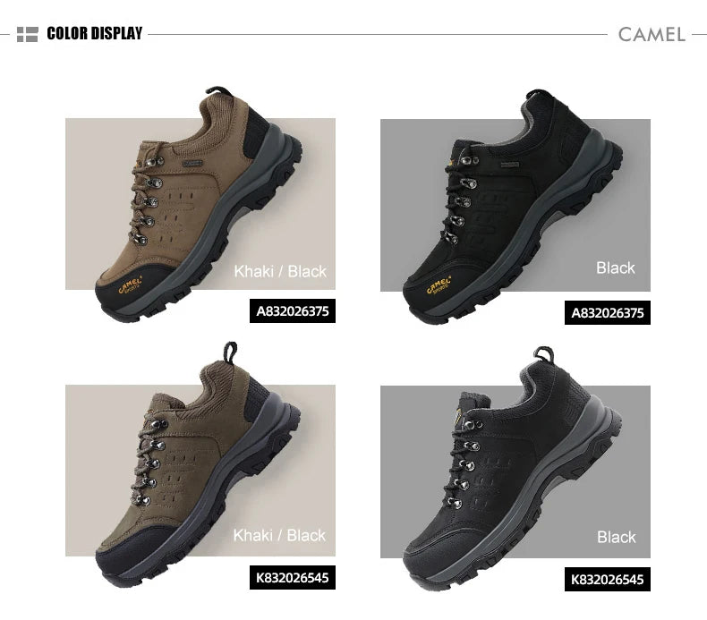 Outdoor Hiking Shoes Waterproof Breathable Leather Tactical Trekking Shoes for Men Male Sneakers Climbing 2025 New