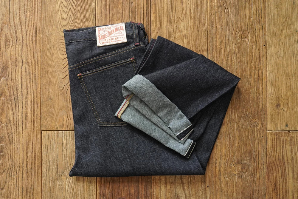 Summer Sanforized Selvedge Denim Jeans Cotton-ramie Men's Jeans Loose Fit High Rise 10oz