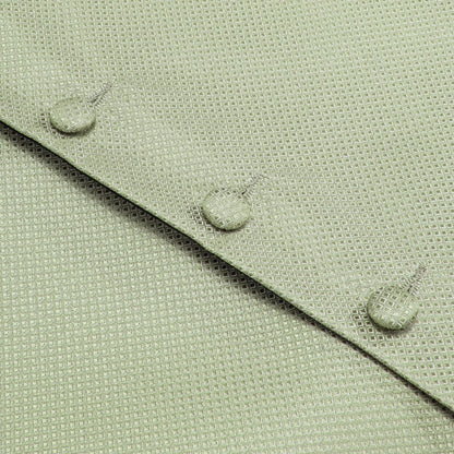 Silk Mens Suit Vests 4PC Woven Sage Green Solid Waistcoat Tie Pocket Square Cufflinks Business Wedding Dress Waist Jacket