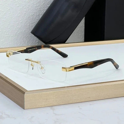 Designer Boundless Sunglasses THE ARTIST I Handmade in Germany Rectangle Alloy Acetate Luxury Top Quality UV400 Unisex with Case