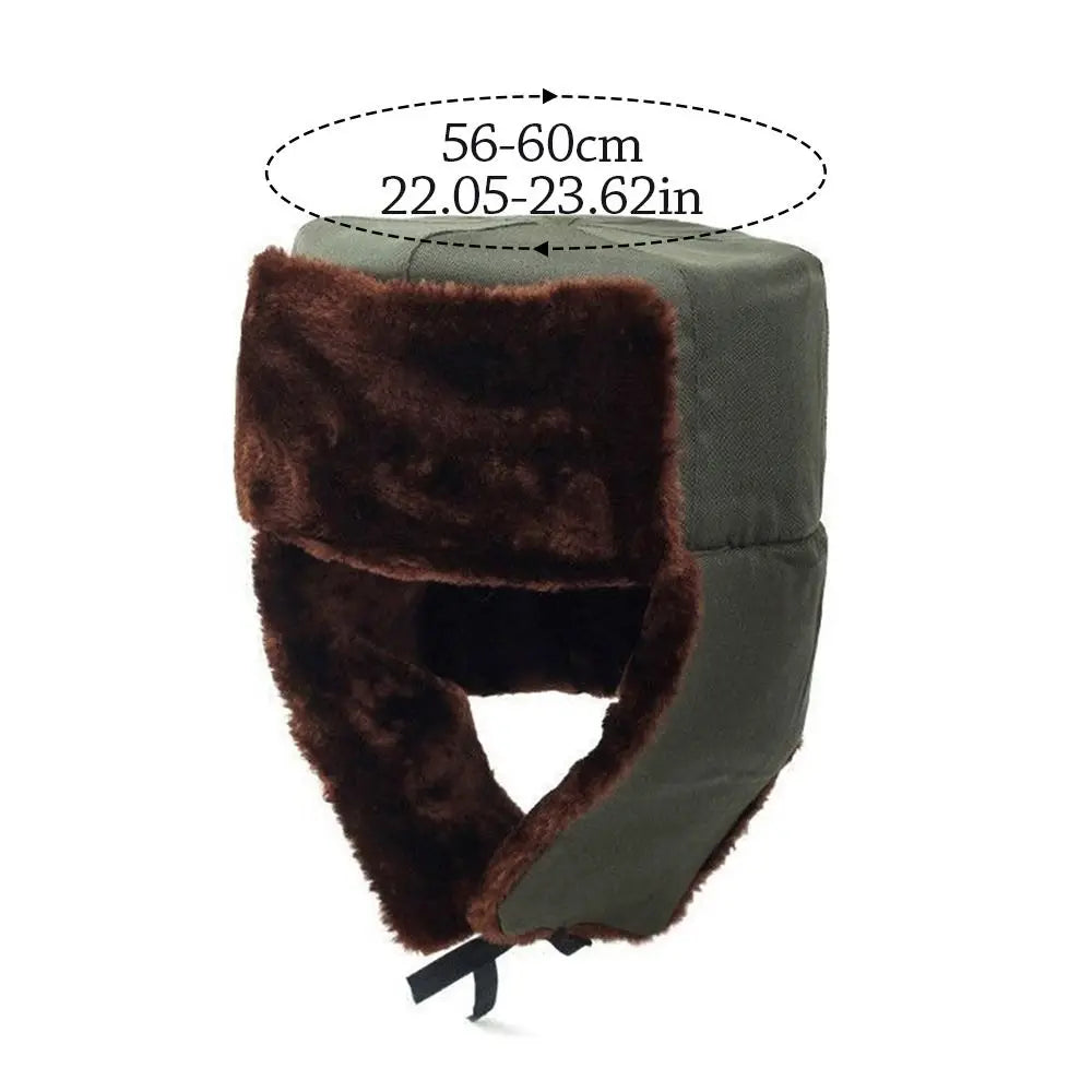 Outdoors Thick Bomber Hat Warm Ear Protection Winter Cap Casual Windproof Ushanka Fur Hat for Men Women