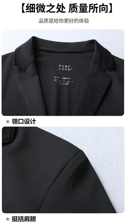 Blazer Summer Men's Casual Fashion Korean-style Business Solid Color Breathable, Lightweight and Sun-protective Clothing Blazer