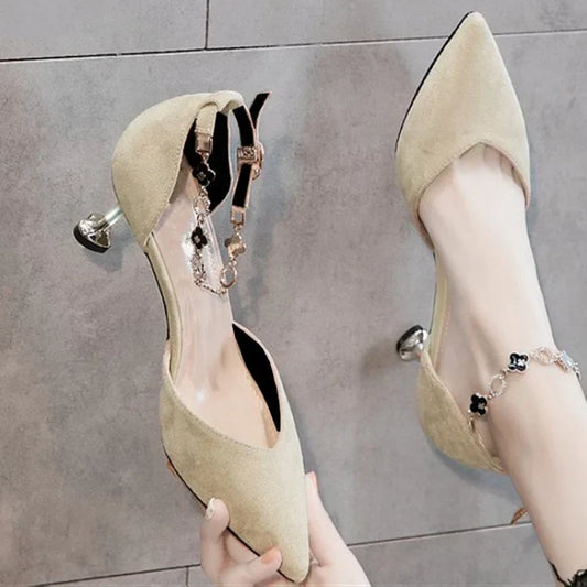 New fashion dinner party dance design style mature senior all-match small skirt Internet celebrity same high heels