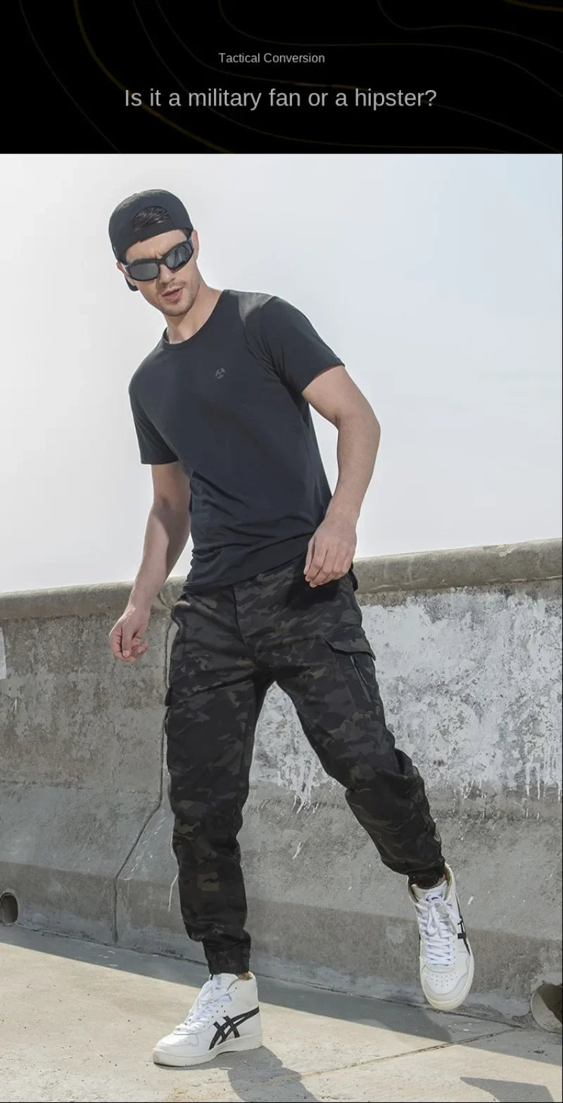 Men Camouflage Tactical Pants Camping Hiking Jogger Trousers Casual Waterproof Fashion Hunting Outdoors Casual Cargo Pants