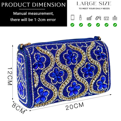 2024 Elegant Rhinestone Pointed-Toe Pumps With Matching Bag Set Large Capacity Bag for Women's Party High Heels