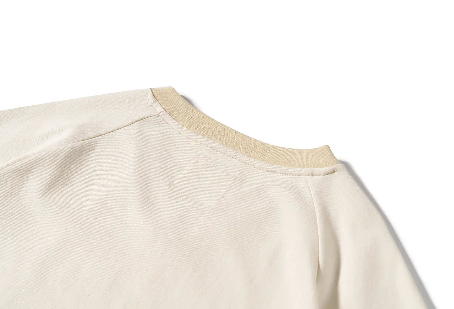 300G Combed Cotton Long Sleeved T-shirt for Men, V-neck Long Sleeved Base Shirt, Loose Basic Style, Heavy-duty Washed
