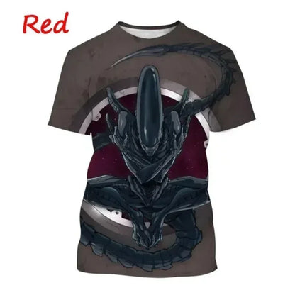 Fashion Men Clothing New Alien Creature 3D Print T-shirt Personalized Casual Oversized T Shirt Harajuku Street Unisex Tops Tees