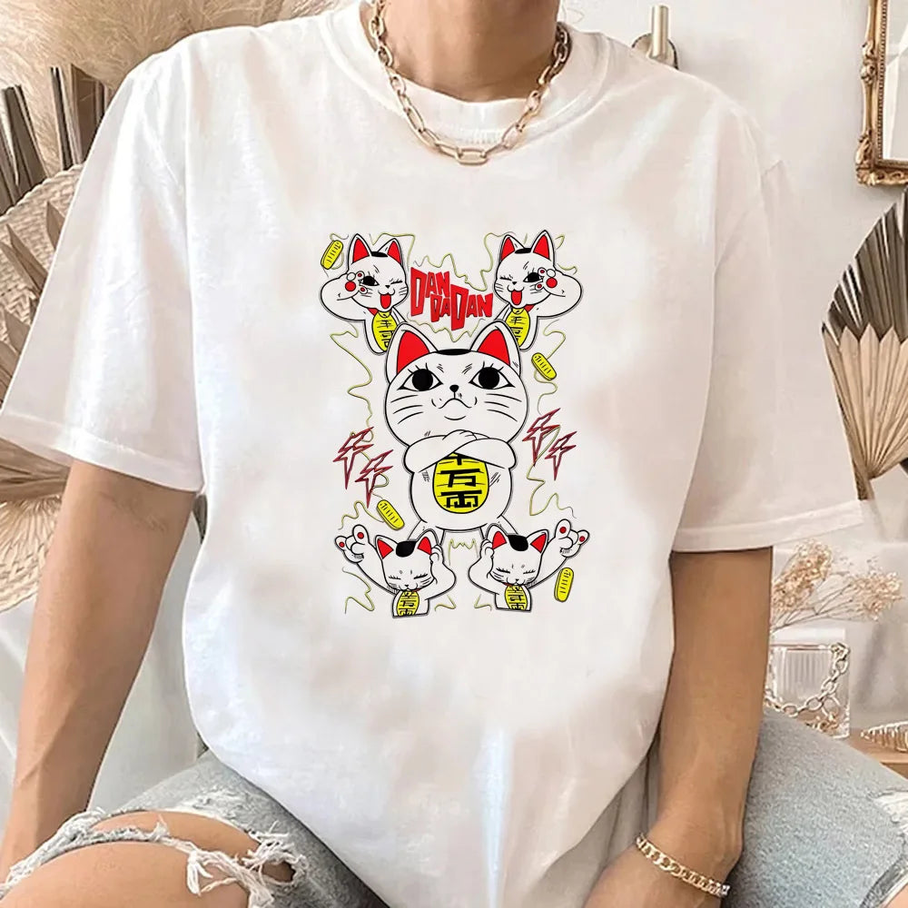 Dandadan tshirt women Trendy Pastel Classic 80s korean clothes Breathable t shirt anime Pop Culture kawaii Breathable