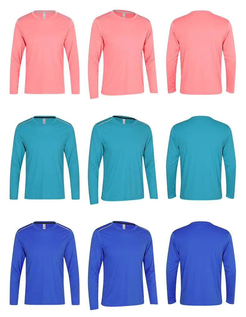 High Quality Spandex Men Women Kids Running Long Sleeve T-Shirt Quick Dry Gym Fitness Shirt Training Exercise Clothes Sports Top