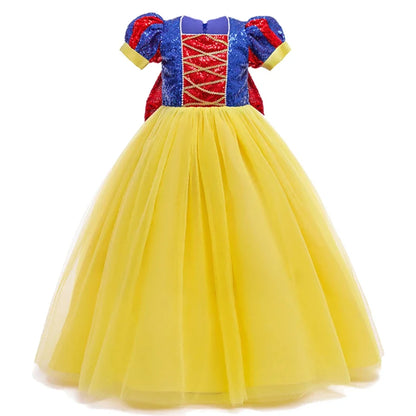 Girl Snow White Fancy Dress Kids Carnival Christmas Party Princess Costume Children Birthday Performance Clothes