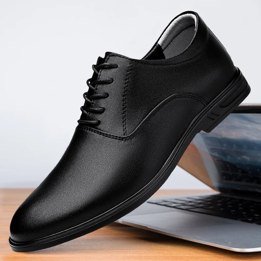 Italian Men Casual Leather Business Shoe Fashion Flat Designer Office Walking Shoe Handmade Antiskid Casual Formal Oxfords Shoes