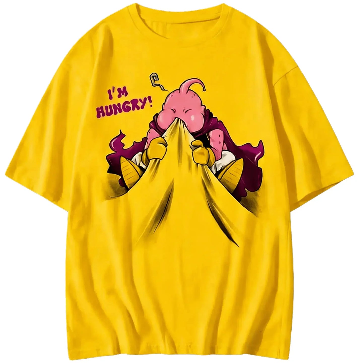 2026 Summer Dragon Ball Majin Buu Vintage Anime T-shirt Men's Pure Cotton Casual Loose Sports Daily Top