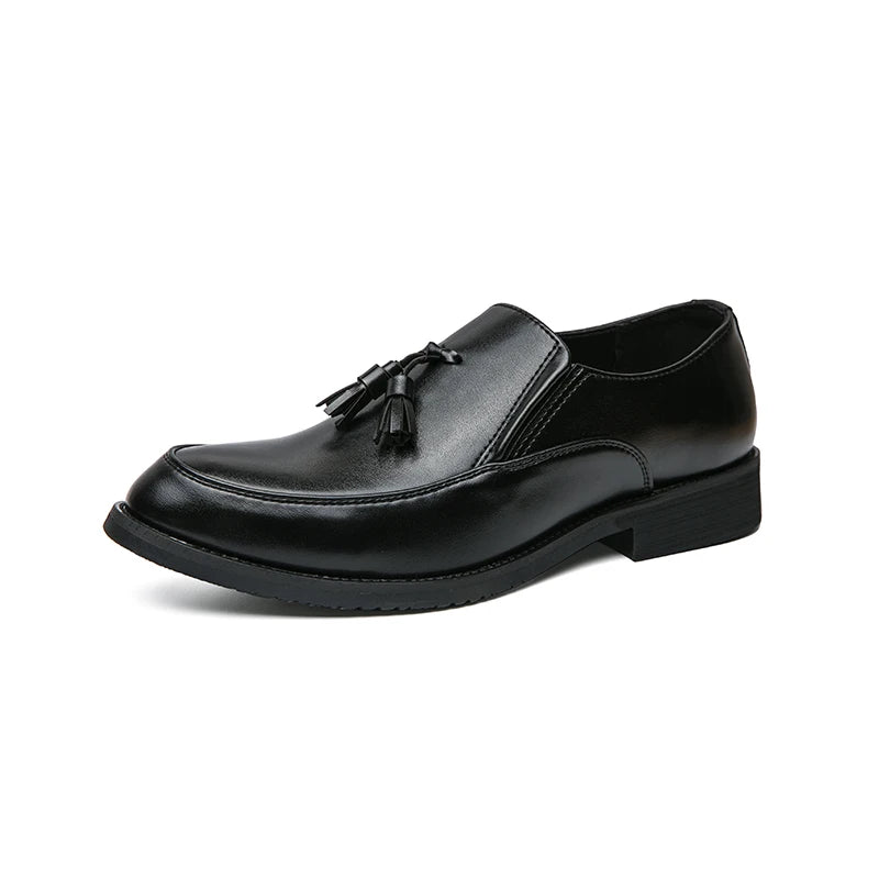 Luxury Designer Mens Business Formal Leather Dress Black Brand Casual Shoes Wedding for Men Office Luxury Flats Footwear Loafers
