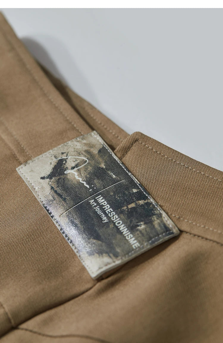 Minimalist Autumn New Commuter Asymmetrical Oblique Placket Split Skirt Non Ironing Anti Wrinkle A Shape Skirt 12551003