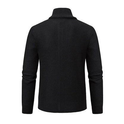 Men Cardigan Sweater Coat 2025 Autumn Winter Korean Warm Thickened Stand Collar Zipper Solid Casual Jacket Fashion Men Clothing