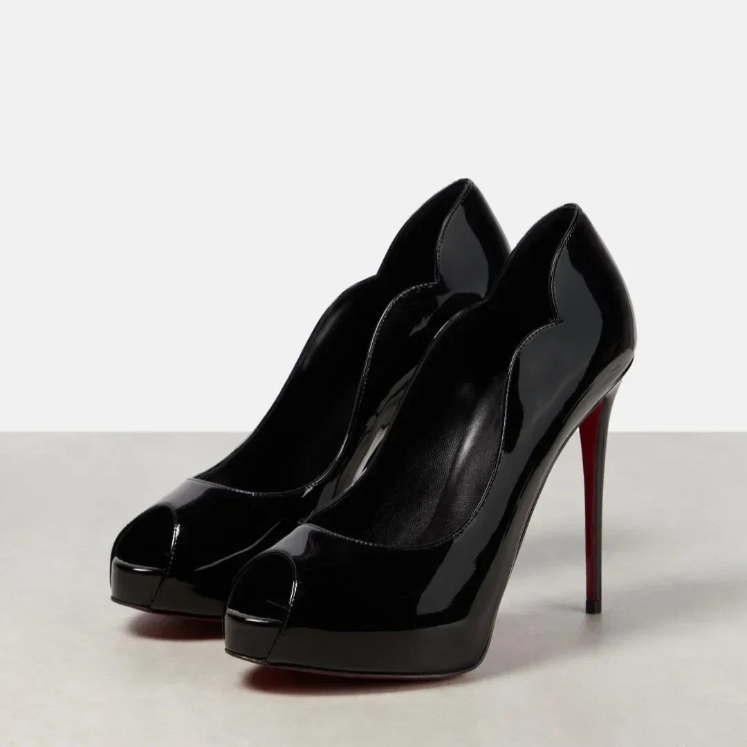 Patent Leather Stiletto High Heels Hot Chick Platform Sandals Sexy Peep Toe Large Size Sexy Party Women's Shoes Sandalias Mujer