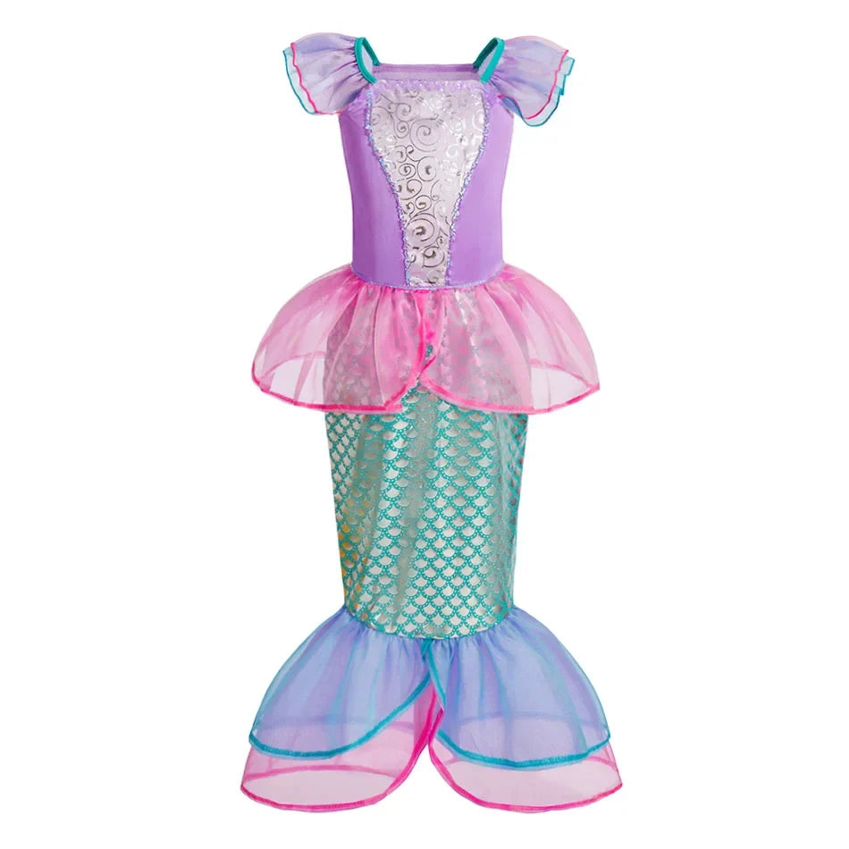 Children Princess Clothing Kids Elsa Anna Cinderella Rapunzel Party Cosplay Dresses Little Girls Christmas Halloween Dress Up