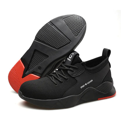 New Steel Toe Shoes Kevlar Fiber Safety Shoes Men's and Women's Breathable and Durable Steel Toe Work Shoes Fashion Large 36-49