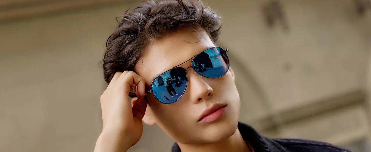 Aluminum Vintage Uv400 Pilot Polarized Sunglasses Shade for Men Driving Fishing Sun Glasses