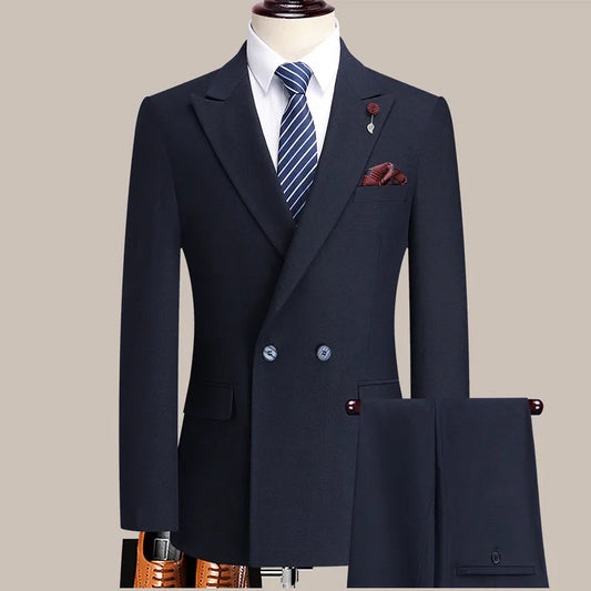The 2025 New Men's Fashionable, Stylish and High-End Wool Suit Is Crisp and Well-Shaped, with a Perfect Business and Casual Two-